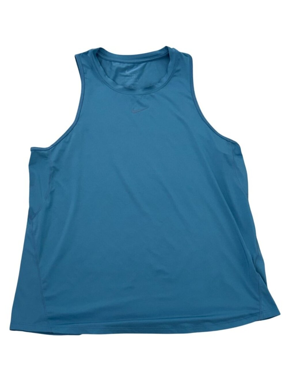 Womens Nike One Blue Dri-FIT Sleeveless Tank Top Size L Polyester Spandex
